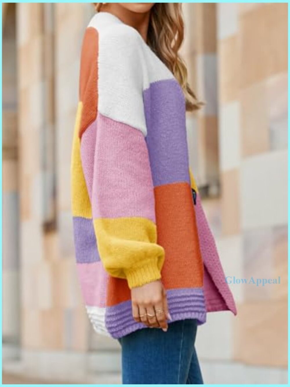 Oversized Chunky Knit Cardigan Open Front Boho Sweater Loose Fit - Picture 3 of 7